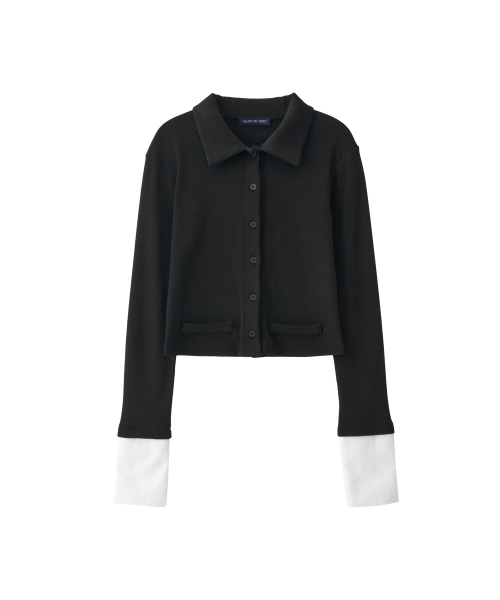 SALON DE YOHN(サロンドヨーン)の「Cuffs Collar Cardigan_ Black(カーディガン/ボレロ・レディース・その他・MEDIUM/SMALL)」の4枚目の写真