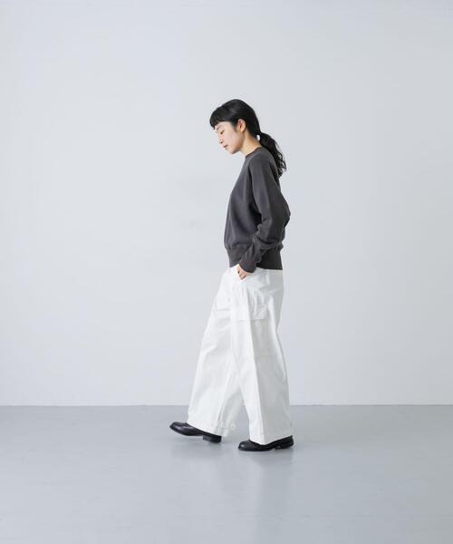 かぐれ(カグレ)の「コットンリヨセルショートプルオーバー(Tシャツ/カットソー・レディース・チャコールグレー/ネイビー/ライトグレー・FREE)」の6枚目の写真