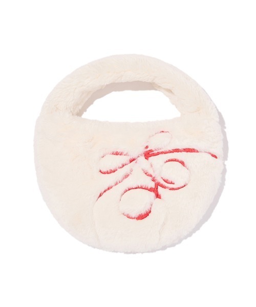 KIRSH（キルシー）の「KIRSH Hairy Ribbon Embroidery Mini Shoulder Bag キルシー ヘアリー リボン エンブロイダリー ミニ ショルダーバッグ（ショルダーバッグ・レディース・ライトグレー/ダークブラウン/アイボリー・FREE）」の8枚目の写真