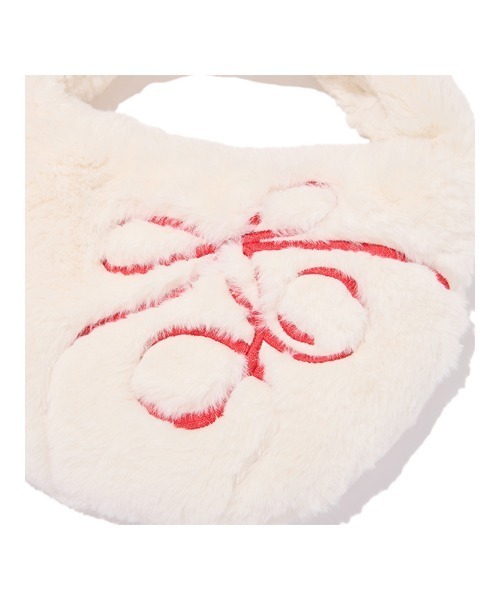 KIRSH（キルシー）の「KIRSH Hairy Ribbon Embroidery Mini Shoulder Bag キルシー ヘアリー リボン エンブロイダリー ミニ ショルダーバッグ（ショルダーバッグ・レディース・ライトグレー/ダークブラウン/アイボリー・FREE）」の10枚目の写真