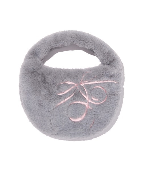 KIRSH（キルシー）の「KIRSH Hairy Ribbon Embroidery Mini Shoulder Bag キルシー ヘアリー リボン エンブロイダリー ミニ ショルダーバッグ（ショルダーバッグ・レディース・ライトグレー/ダークブラウン/アイボリー・FREE）」の12枚目の写真