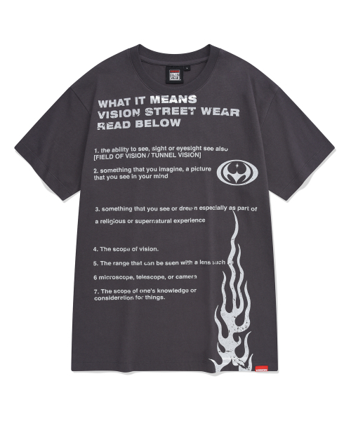 VISION STREET WEAR(ヴィジョンストリートウェア)の「VSW Script T-Shirts Onix Black(Tシャツ/カットソー・レディース・その他・LARGE/MEDIUM/SMALL/X-LARGE)」の5枚目の写真