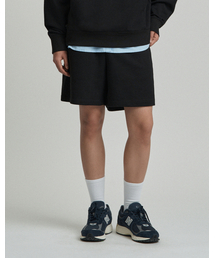 WORK ON BODY OFF（ワークオンボディオフ）の「Basic Semi Overfit Cotton Sweat Shorts - Black（その他パンツ）」