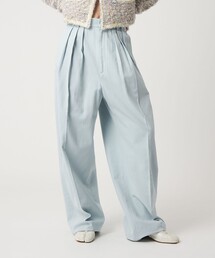 6 | ＜6(ROKU)＞コットンレーヨン タックパンツ 26SS(スラックス)