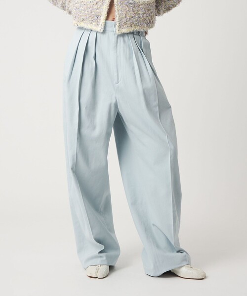 6(ROKU)＞コットンレーヨン タックパンツ 26SS（スラックス）｜6（ロク