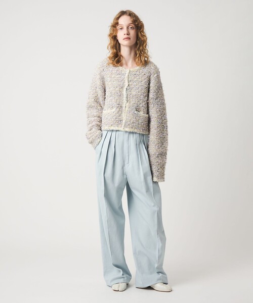 のり巻き様6(ROKU)ロクレーヨンコットンタッグパンツ　TUCK PANTS 6(ROKU)＞コットンレーヨン タックパンツ（スラックス）｜6（ロク）の