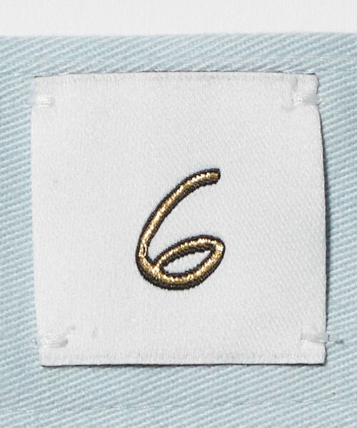 6（ロク）の「＜6(ROKU)＞コットンレーヨン タックパンツ 26SS（スラックス・レディース・ライトブルー・34/32/38/36）」の12枚目の写真