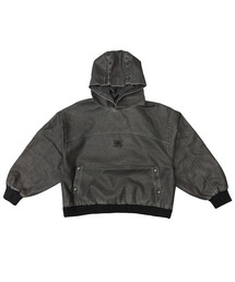 ROSEN KREUZ（ローゼンクロイツ）の「【Rosen Kreuz】VINTAGE COATING SHIRRING HOODIE / 【ローゼンクロイツ】ヴィンテージコーティングシャーリングプルオーバーパーカー（パーカー）」
