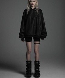 ROSEN KREUZ（ローゼンクロイツ）の「【Rosen Kreuz】VINTAGE COATING SHIRRING HOODIE / 【ローゼンクロイツ】ヴィンテージコーティングシャーリングプルオーバーパーカー（パーカー）」