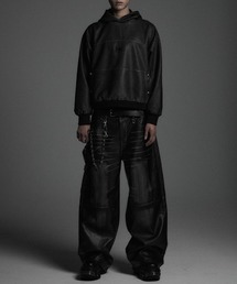 ROSEN KREUZ（ローゼンクロイツ）の「【Rosen Kreuz】VINTAGE COATING SHIRRING HOODIE / 【ローゼンクロイツ】ヴィンテージコーティングシャーリングプルオーバーパーカー（パーカー）」