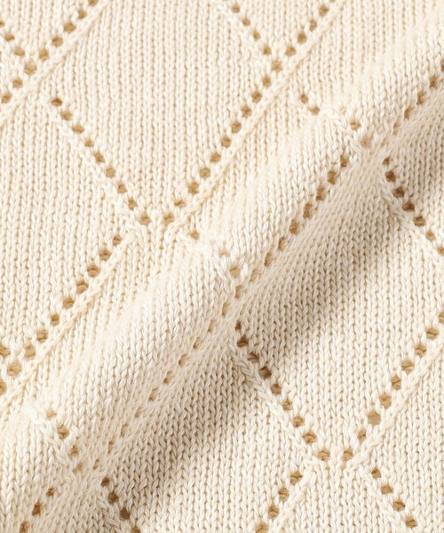 BAFY（バフィー）の「【別注】BAFY / リネンコットン ジャカード クルーネック ニットベスト（ベスト・メンズ・ブラック/ナチュラル・48/46/44/50）」の7枚目の写真