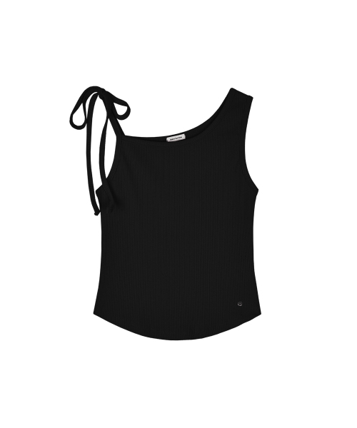 NAKED SURF CLUB(ネイキッドサーフクラブ)の「リボンワンショルダースリーブレス(ブラック)(Tシャツ/カットソー・レディース・その他・FREE)」の2枚目の写真