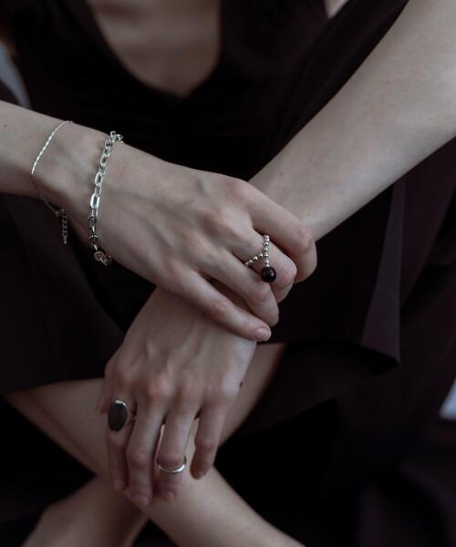 SMELLY(スメリー)の「SMELLY so’ onyx ball chain ring(リング・レディース・ブラック系その他・12)」の6枚目の写真