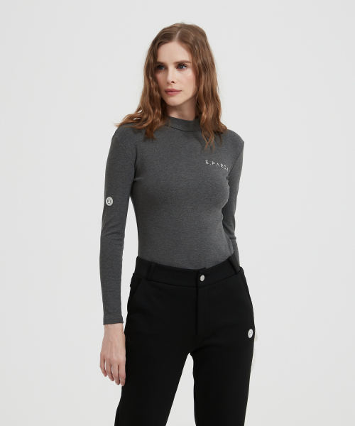 E.PARCA(イパルカ)の「ウィンター ベーシック ロングスリーブ トップ (グレー)(Tシャツ/カットソー・レディース・その他・SMALL/MEDIUM/LARGE/X-LARGE)」の1枚目の写真