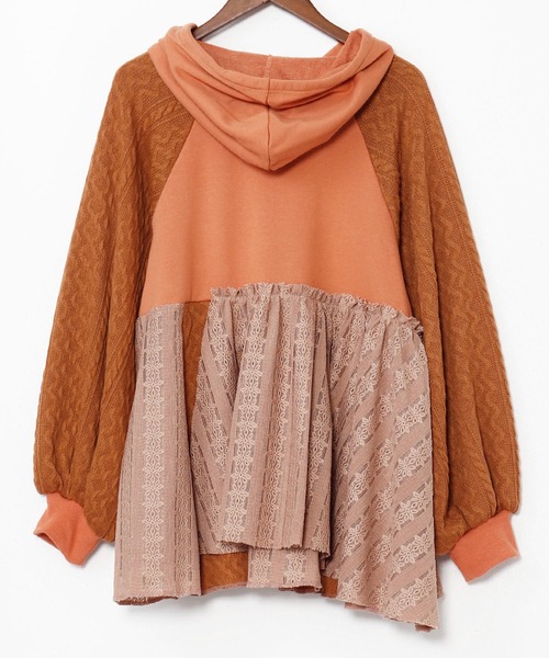 チャイハネ（チャイハネ）の「【チャイハネ】スラミィナフードトップス（パーカー・レディース・ブラック/オレンジ/ホワイト・FREE）」の8枚目の写真