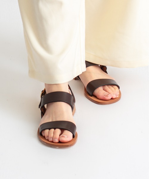 Rivel(リヴェル)の「【NUOVO NICAR/ヌオヴォニカール】フラットサンダル バックル(サンダル・レディース・ブラック/ダークブラウン・39/37/36/38)」の8枚目の写真