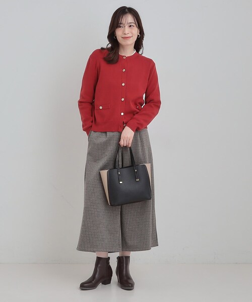 SHOO・LA・RUE（シューラルー）の「【軽量/2WAY】ハンドル金具 配色トートバッグ（トートバッグ・レディース・ベージュ系4/イエロー系4/グレー系4/ブラック系4/ブラック・00）」の11枚目の写真