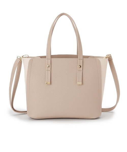 SHOO・LA・RUE（シューラルー）の「【軽量】ハンドル金具配色トートバッグ（トートバッグ・レディース・ベージュ系4/イエロー系4/グレー系4/ブラック系4/ブラック・00）」の22枚目の写真