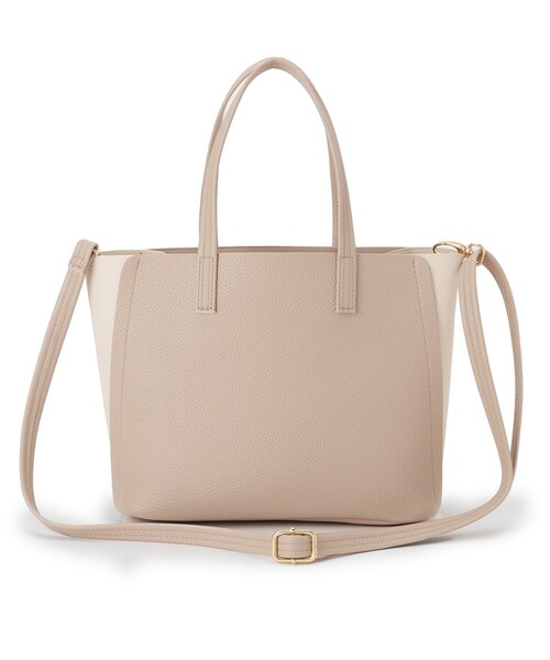 SHOO・LA・RUE（シューラルー）の「【軽量】ハンドル金具配色トートバッグ（トートバッグ・レディース・ベージュ系4/イエロー系4/グレー系4/ブラック系4/ブラック・00）」の20枚目の写真