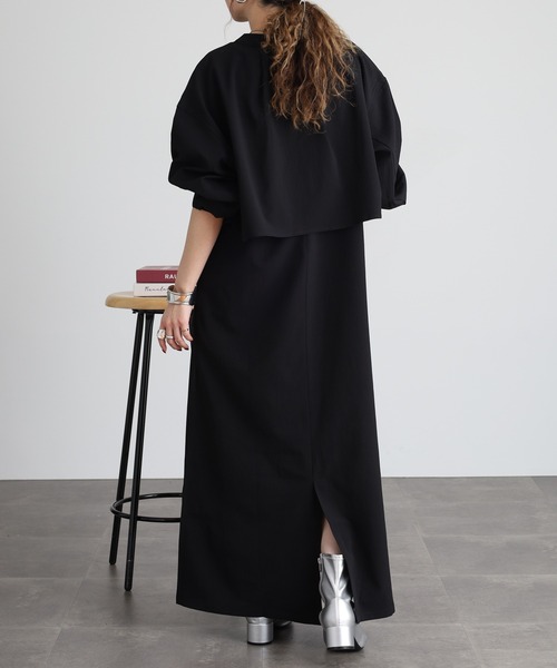 FUNALIVE（ファンアライブ）の「ボレロ付きワンピース（ワンピース・レディース・ブラック/グレイッシュベージュ・LL/3L/M/L）」の10枚目の写真