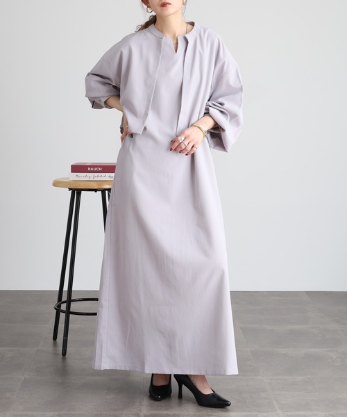 FUNALIVE（ファンアライブ）の「ボレロ付きワンピース（ワンピース・レディース・ブラック/グレイッシュベージュ・LL/3L/M/L）」の15枚目の写真