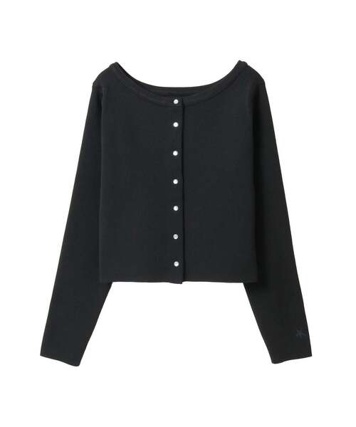 CONVERSE TOKYO（コンバーストウキョウ）の「2WAY SHORT KNIT CARDIGAN（カーディガン/ボレロ・レディース・ブラウン/ブラック/オフホワイト・FREE）」の2枚目の写真