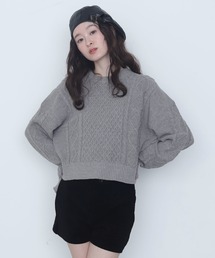 WEGO/【26年春新作】ケーブルニット