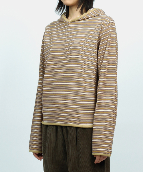 SUNNECT(ソネクト)の「Stripe Taped Hoodie - Mustard(パーカー・レディース・その他・OS)」の3枚目の写真