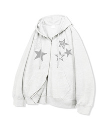 NOTUSUAL（ノットユージュアル）の「ドットスター 2way フードジップアップ 2カラー（パーカー）」