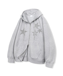 NOTUSUAL（ノットユージュアル）の「ドットスター 2way フードジップアップ 2カラー（パーカー）」