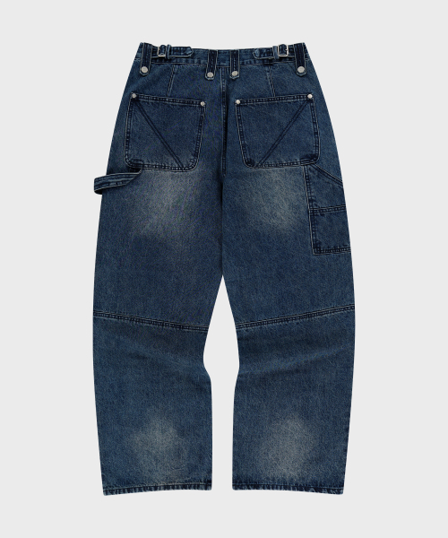 THEVINYLHOUSE(ザバイニルハウス)の「DESTROYED DOUBLE KNEE DENIM PANTS BLUE(デニムパンツ・メンズ・その他・S/M/L)」の4枚目の写真