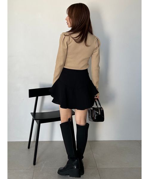 SNIDEL(スナイデル)の「レイヤードフリルミニスカショーパン(その他パンツ・レディース・モカ/ブラック・0/1)」の13枚目の写真