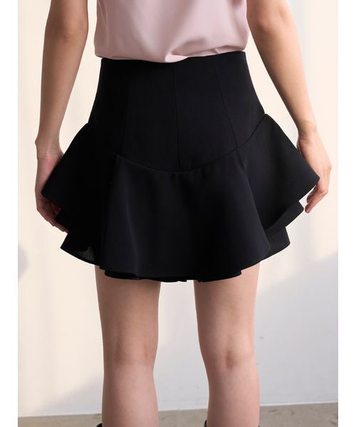 SNIDEL(スナイデル)の「レイヤードフリルミニスカショーパン(その他パンツ・レディース・モカ/ブラック・0/1)」の17枚目の写真