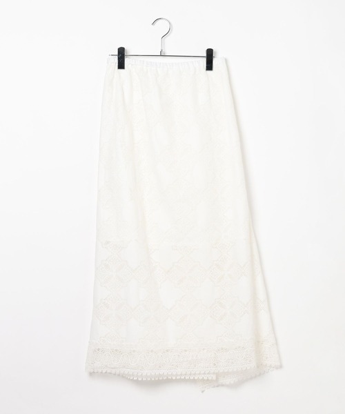 BAYFLOW（ベイフロー）の「[ラップ見えデザイン]レースラップスカート（スカート・レディース・ブラック/ホワイト・FREE）」の3枚目の写真