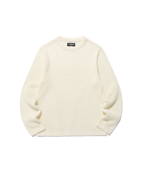 NICE GHOST CLUB(ナイスゴーストクラブ)の「3STARS L/S KNIT TEE_WHITE(NG2FSUK601A)(ニット/セーター・レディース・その他・S/M/L)」の1枚目の写真