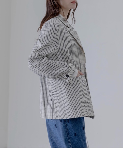 テープ&レースギンガムチェック テーラードジャケット Eimee Law