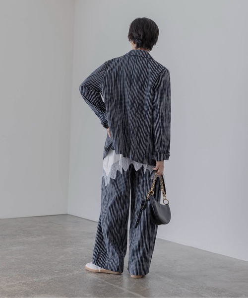 テープ&レースギンガムチェック テーラードジャケット Eimee Law