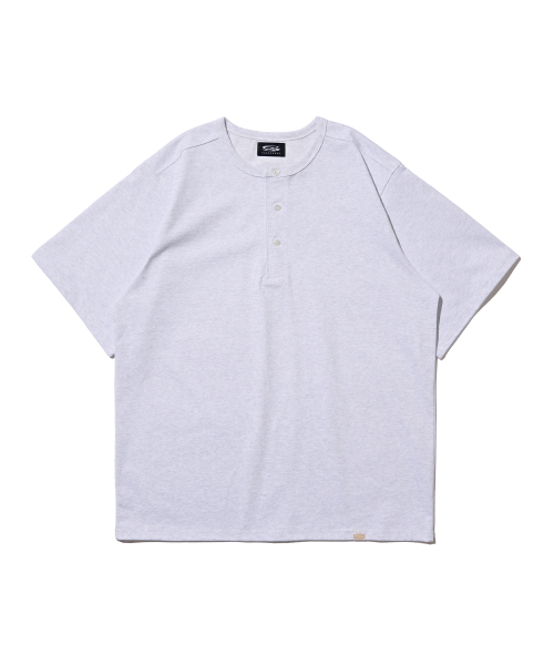 CARGOBROS(カーゴブロス)の「ヘンリーネッククールエアロ半袖Tシャツ(ライトグレー)(Tシャツ/カットソー・メンズ・その他・FREE)」の1枚目の写真