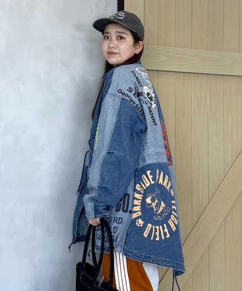 RODEO CROWNS WIDE BOWL(ロデオクラウンズワイドボウル)の「カスタムリメイクモッズコート(モッズコート・レディース・ブラック/カーキ/オフホワイト/ブルー・FREE)」の4枚目の写真