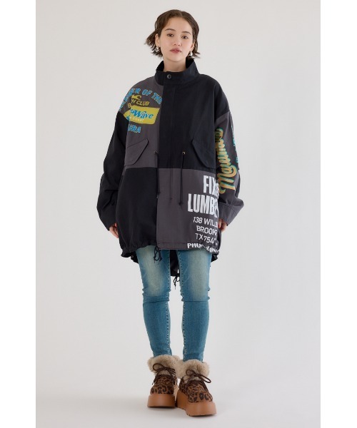 RODEO CROWNS WIDE BOWL(ロデオクラウンズワイドボウル)の「カスタムリメイクモッズコート(モッズコート・レディース・ブラック/カーキ/オフホワイト/ブルー・FREE)」の9枚目の写真