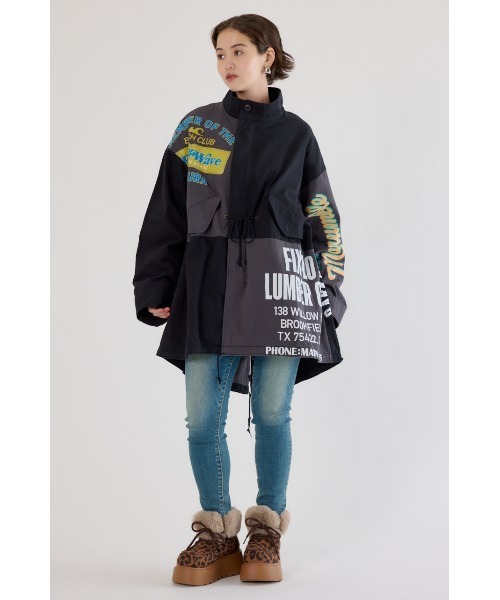 RODEO CROWNS WIDE BOWL(ロデオクラウンズワイドボウル)の「カスタムリメイクモッズコート(モッズコート・レディース・ブラック/カーキ/オフホワイト/ブルー・FREE)」の10枚目の写真