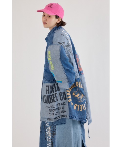 RODEO CROWNS WIDE BOWL(ロデオクラウンズワイドボウル)の「カスタムリメイクモッズコート(モッズコート・レディース・ブラック/カーキ/オフホワイト/ブルー・FREE)」の7枚目の写真