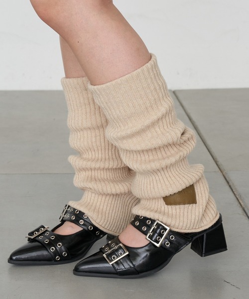 RAY CASSIN（レイカズン）の「ルーズレッグウォーマー（レッグウォーマー・レディース・ホワイト/ベージュ/グレー/ブラック・FREE）」の4枚目の写真