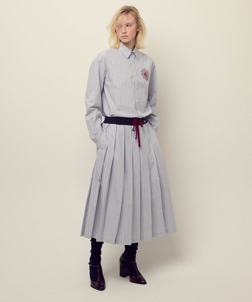 Mardi Mercredi(マルディメクルディ)の「COTTON SHIRT STRIPE / コットン シャツ ストライプ(シャツ/ブラウス・レディース・ピンク/ブルー・FREE)」の10枚目の写真