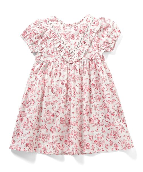 Boribon（ボリボン）の「ナインチェVフリルドレス（ワンピース・キッズ・ピンク/ブルー・80/90/100/110/120）」の3枚目の写真