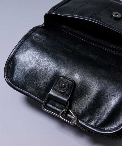 Ellno Loset（エルノロゼット）の「2wayエンボスチェーンショルダーバック（ショルダーバッグ・メンズ・ブラック・FREE）」の11枚目の写真