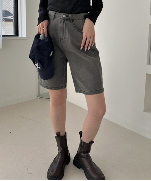 TREOVER(トレオーバー)の「カジュアルになりすぎない大人のデニムハーフパンツ(デニムパンツ・レディース・ブルー/ブラック/ライトブルー・MEDIUM/LARGE/LL)」の12枚目の写真