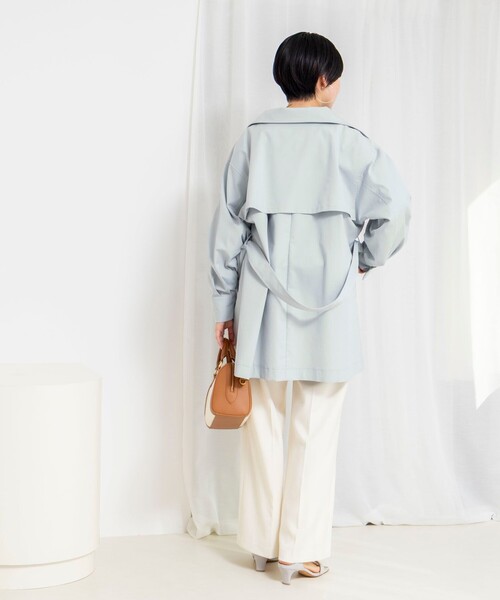 NOLLEY’S Sophi（ノーリーズソフィ）の「ウォッシャブルツイルスタンドコート（その他アウター・レディース・ベージュ/ミント・38）」の5枚目の写真