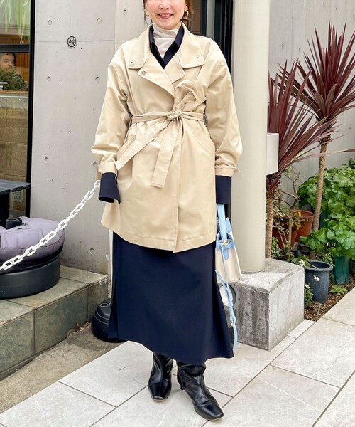 NOLLEY’S Sophi（ノーリーズソフィ）の「ウォッシャブルツイルスタンドコート（その他アウター・レディース・ベージュ/ミント・38）」の13枚目の写真