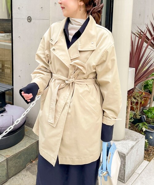 NOLLEY’S Sophi（ノーリーズソフィ）の「ウォッシャブルツイルスタンドコート（その他アウター・レディース・ベージュ/ミント・38）」の14枚目の写真